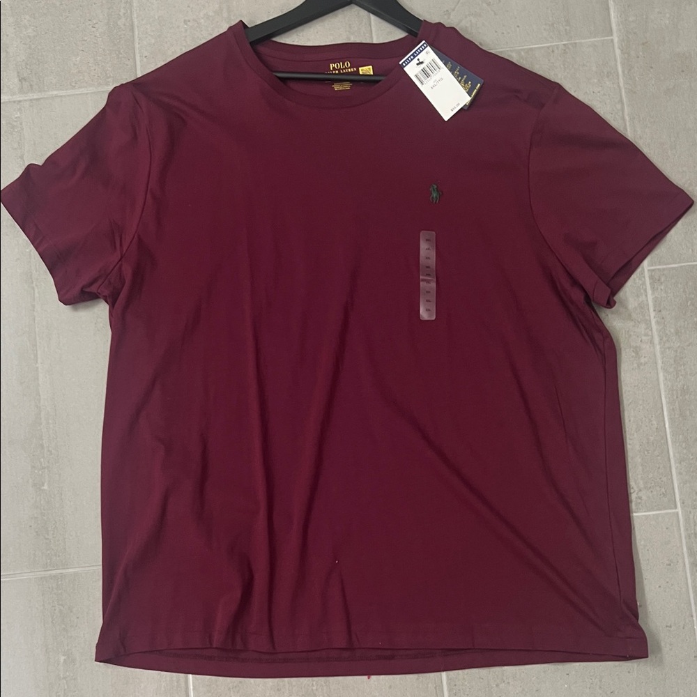 Polo by Ralph Lauren Men's Maroon Short Sleeve Tee